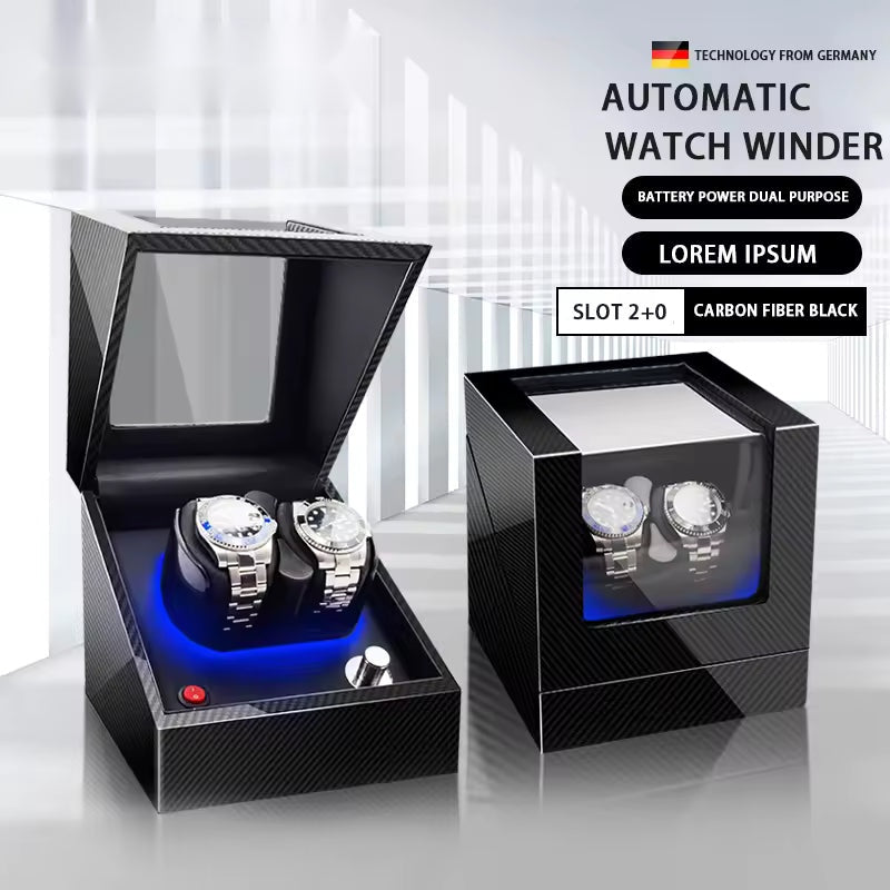 2-Slot Automatic Watch Winder Mabuchi Motor Quiet Motor