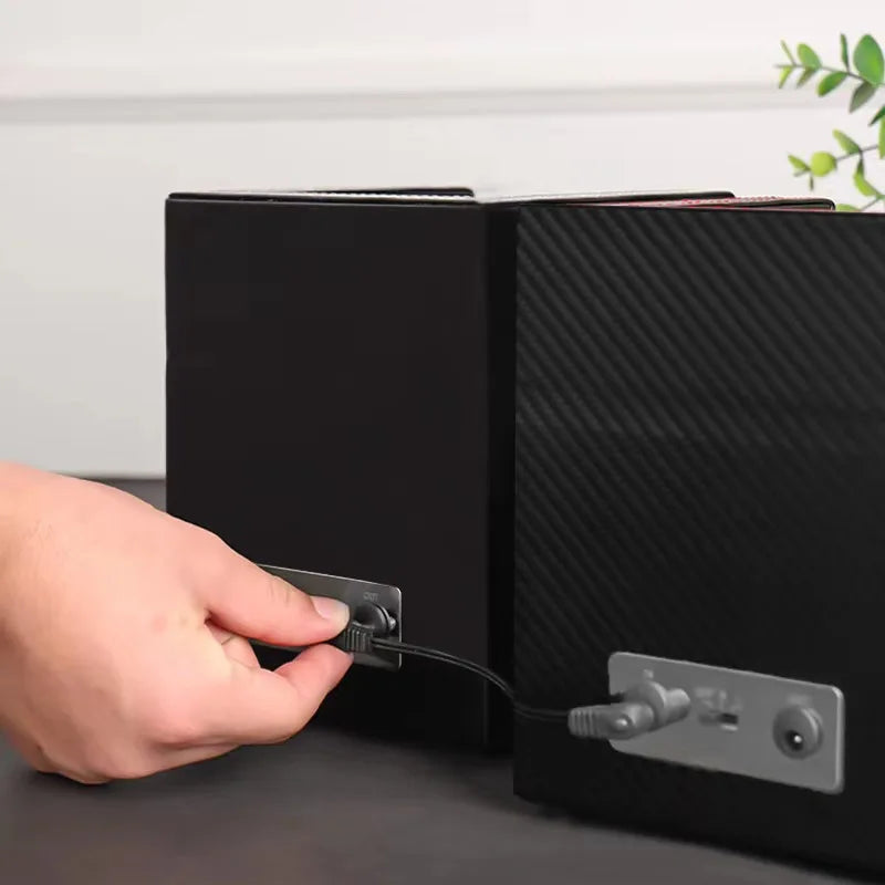 Dual USB Watch Winders with Silent Mabuchi Motor for Automatic Watches