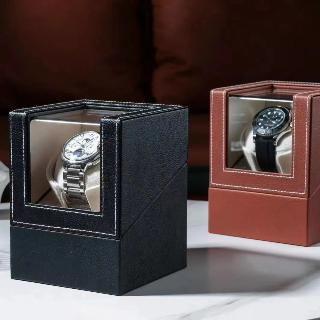 Dual USB Watch Winders with Silent Mabuchi Motor for Automatic Watches