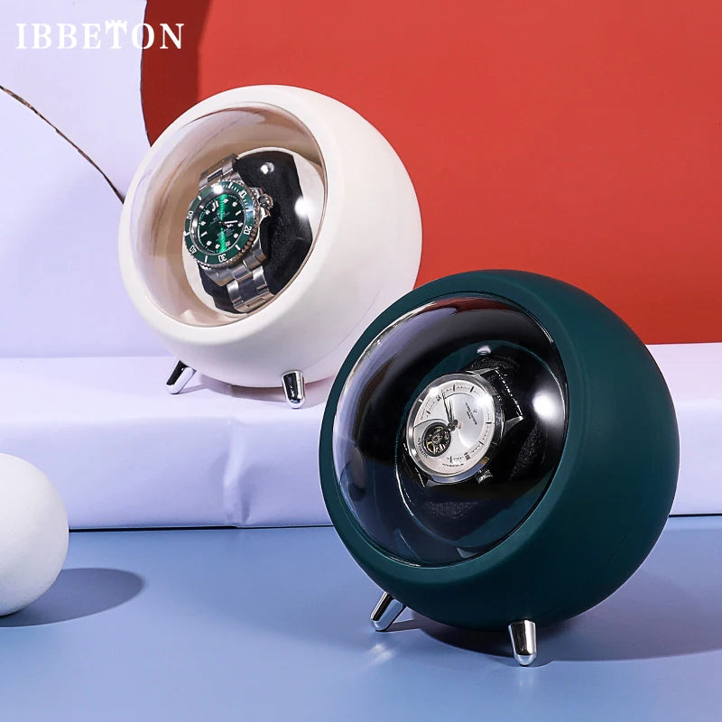 Single Watch Winder for Automatic Watches - USB or Battery Powered with Silent Mabuchi Motor