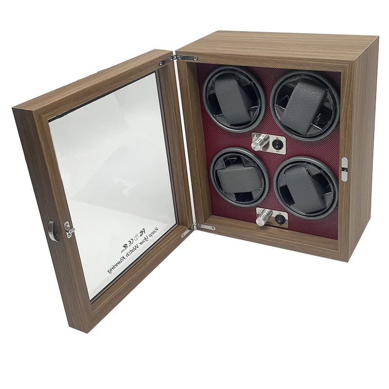 Luxury Wooden Watch Winder for Automatic Watches - Mechanical Rotator Storage and Display Box