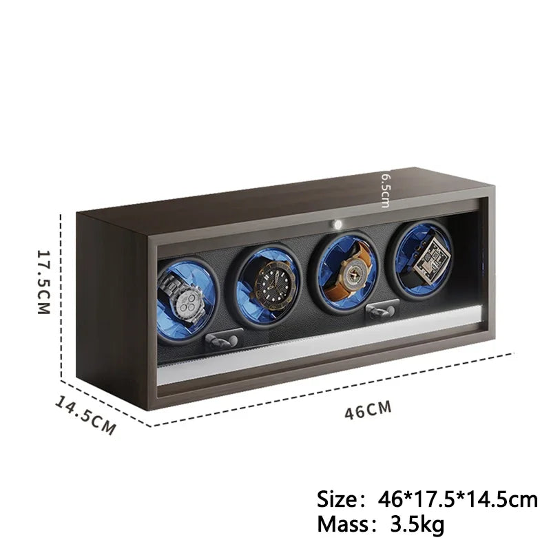 High-End Automatic Watch Winder - Antimagnetic Mechanical Watch Rotation Storage Box
