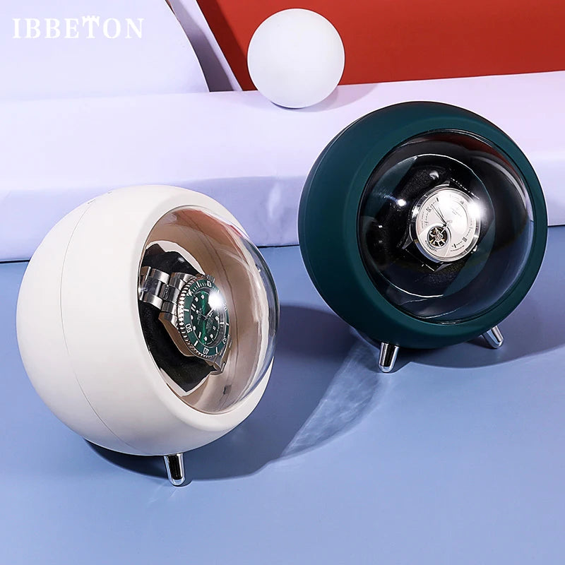Single Watch Winder for Automatic Watches - USB or Battery Powered with Silent Mabuchi Motor
