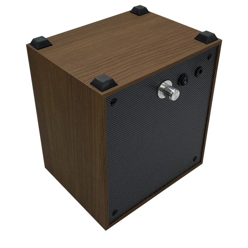 Black Walnut Wood Watch Winder for Automatic Watches - Dustproof Storage Watch Case with LED Ambient Light