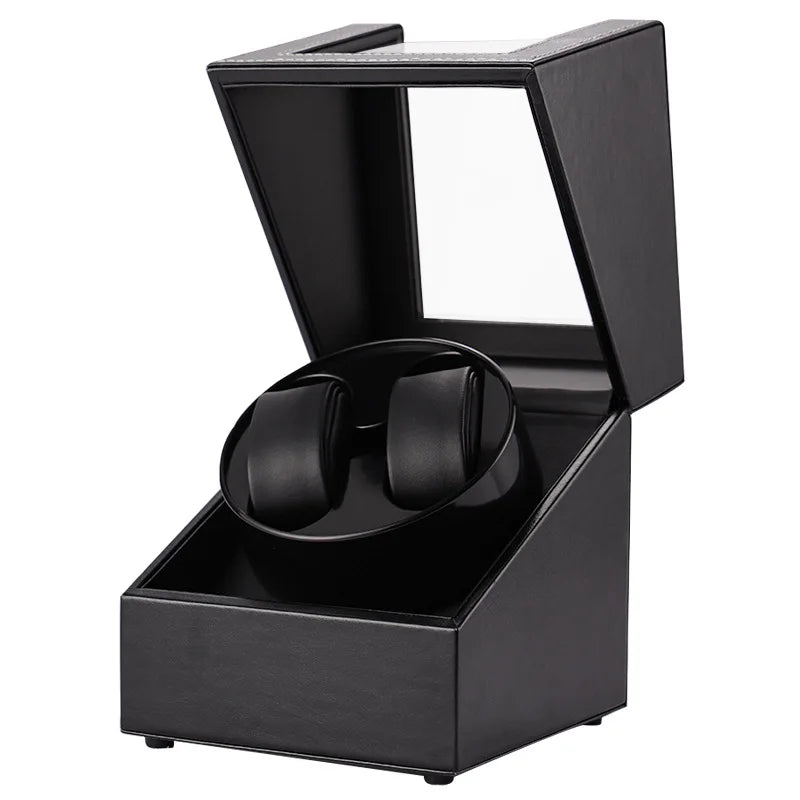 PU Leather Watch Winder for Automatic Watches with USB Charging Watch Box