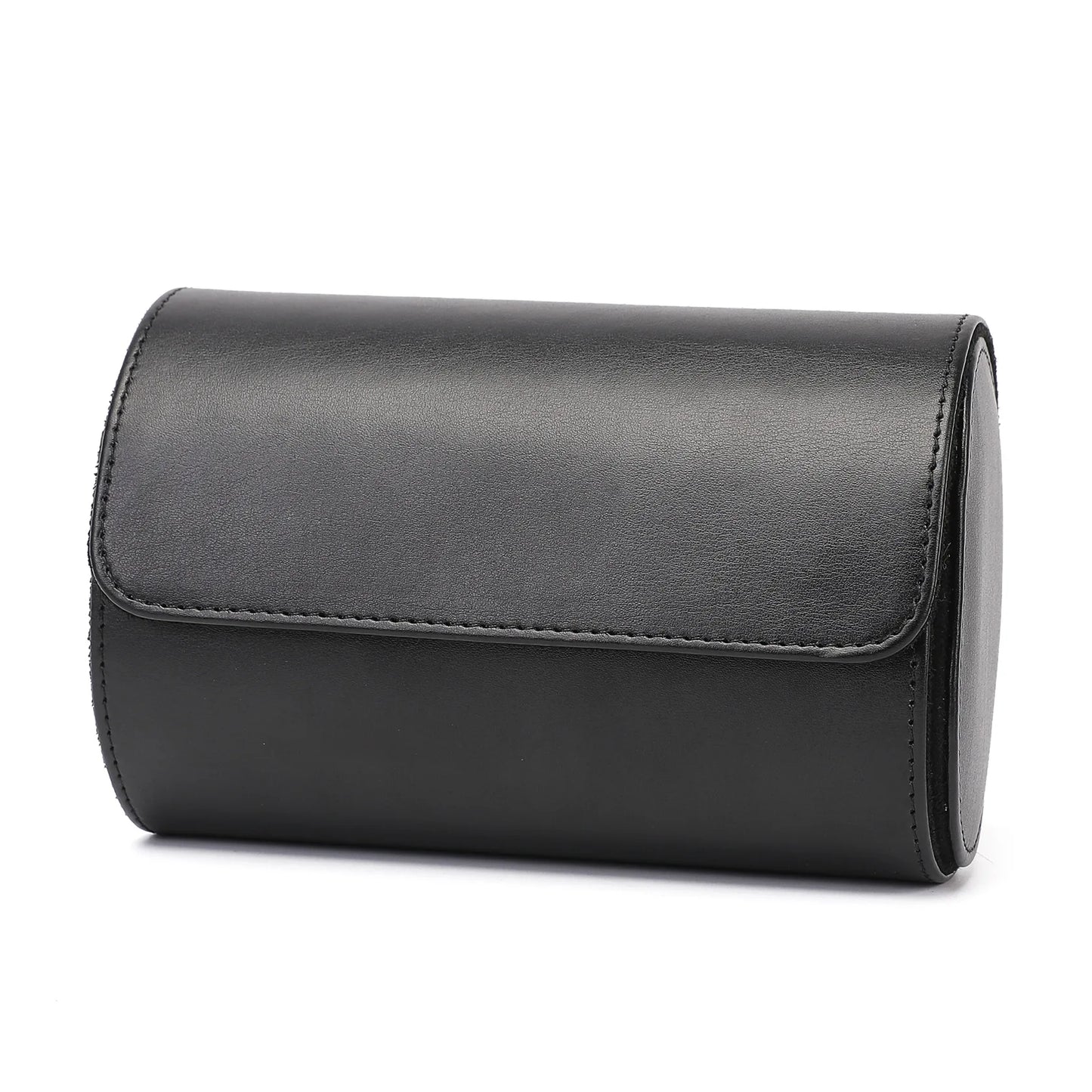 Vintage Leather 3-Slot Watch Roll Travel Case - Portable Watch Display and Storage Organizer for Men