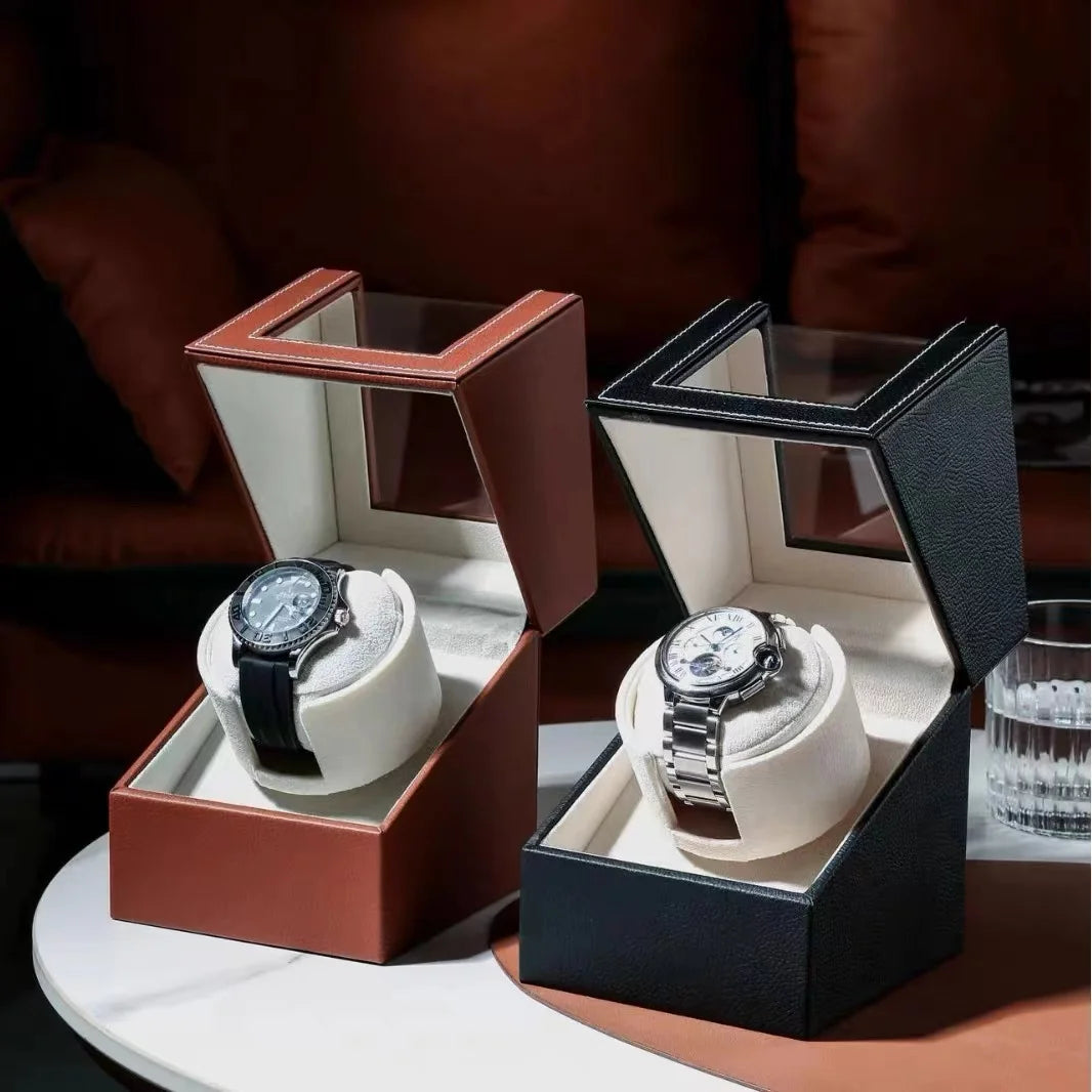 Dual USB Watch Winders with Silent Mabuchi Motor for Automatic Watches