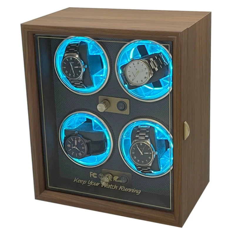 Luxury Wooden Watch Winder for Automatic Watches - Mechanical Rotator Storage and Display Box
