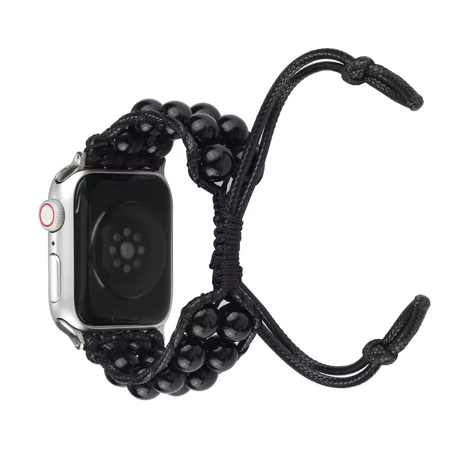 Agate Jewelry Braided Bracelet for Apple Watch iWatch Ultra2 Band 46mm 45mm 41mm 44mm 42mm 40mm Series 10/9/8/7/6/5/4/SE