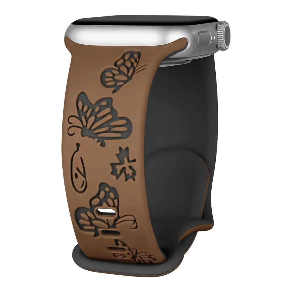 Engraved Sport Strap for Apple Watch Band iWatch Series 8/10/11/7/9/6/SE/Ultra