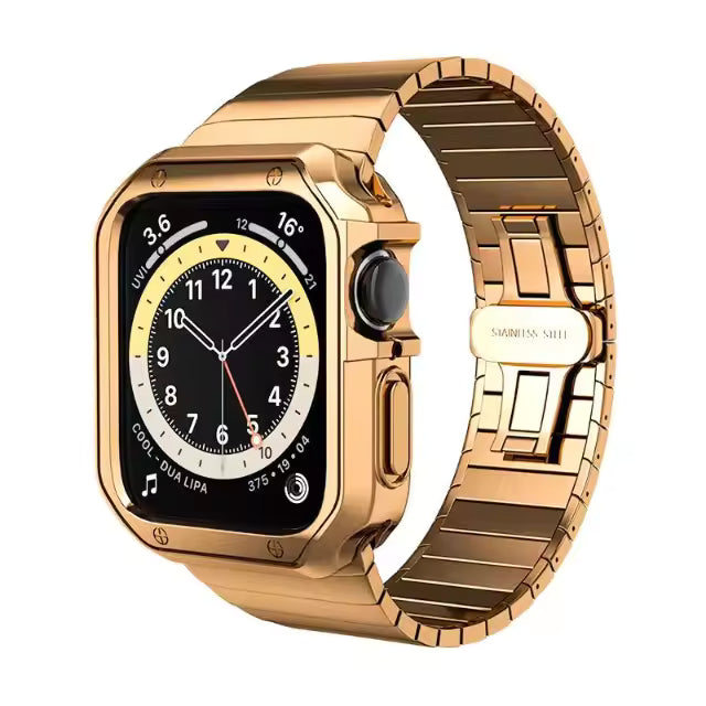Metal Stainless Steel Strap+Bumper Apple Watch Band 38/40/41/42/44/45mm