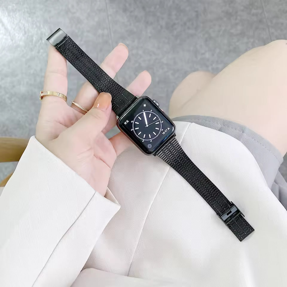 Milanese Stainless Steel Strap for Apple Watch Ultra2 Band 44mm 42mm 40mm 46mm 45mm 41mm Series 6/5/4/3/10/9/8/7/SE