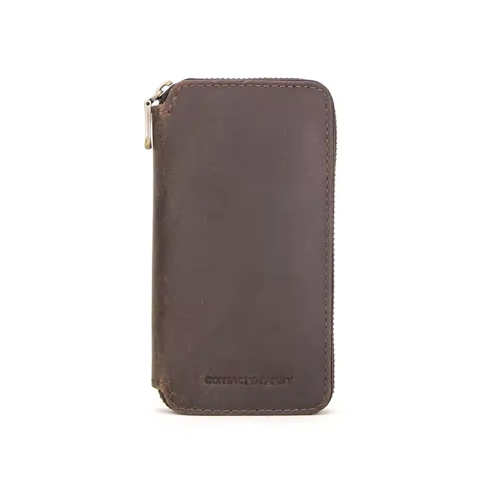 Genuine Leather 2-Slot Vintage Travel Watch Roll