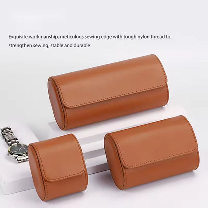 1/2/3 Slots Luxury Leather Watch Roll Case - Portable Travel Watch Organizer Gift for Men