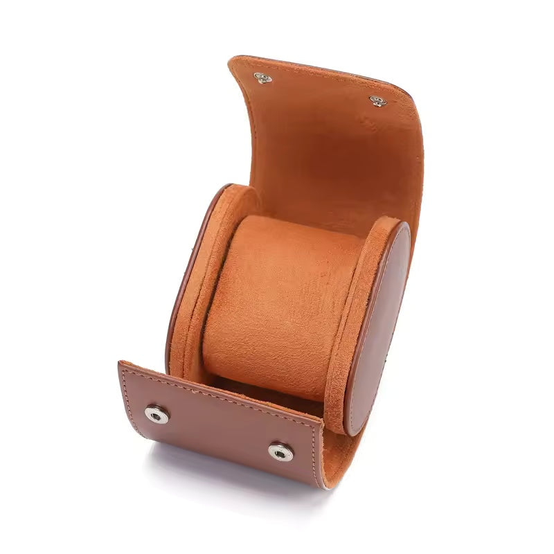 1/2/3 Slots Luxury Leather Watch Roll Case - Portable Travel Watch Organizer Gift for Men