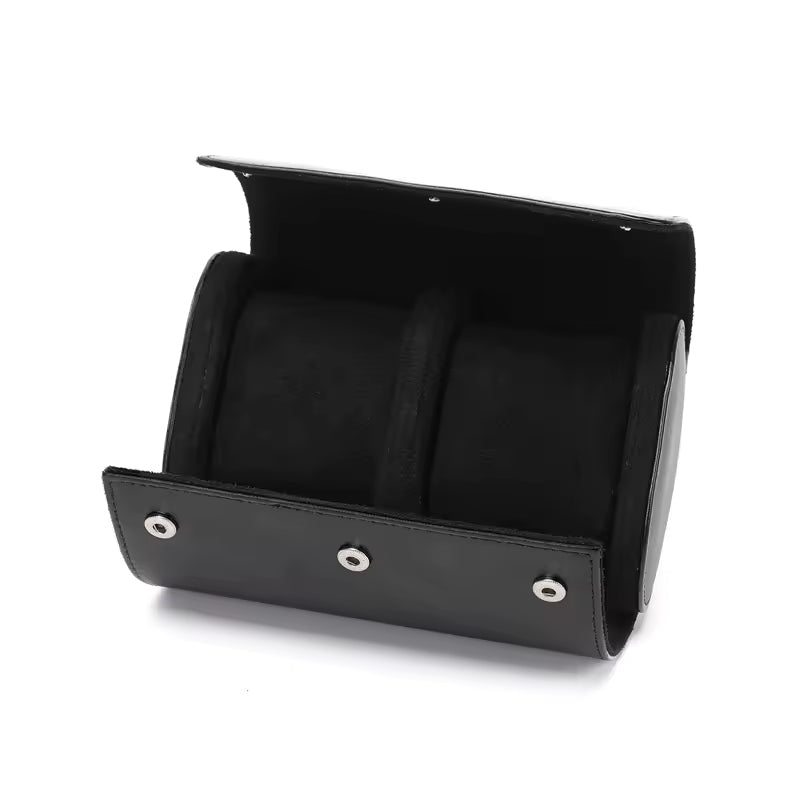 1/2/3 Slots Luxury Leather Watch Roll Case - Portable Travel Watch Organizer Gift for Men