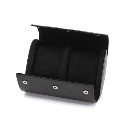 1/2/3 Slots Luxury Leather Watch Roll Case - Portable Travel Watch Organizer Gift for Men