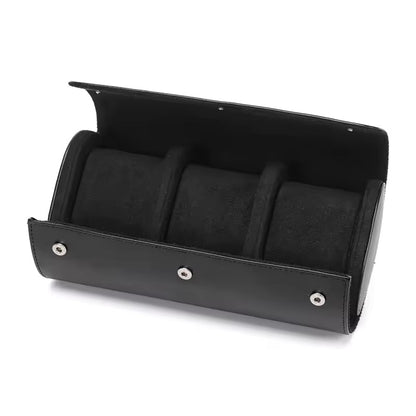1/2/3 Slots Luxury Leather Watch Roll Case - Portable Travel Watch Organizer Gift for Men