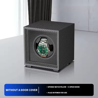 1/2/3/4/6 Slots Automatic Watch Winder - Luxury Carbon Fiber Texture Watch Box with Mute Motor