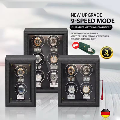 2/4/6 Slots High-End Automatic Watch Winder - Luxury Watch Box with Mabuchi Motor