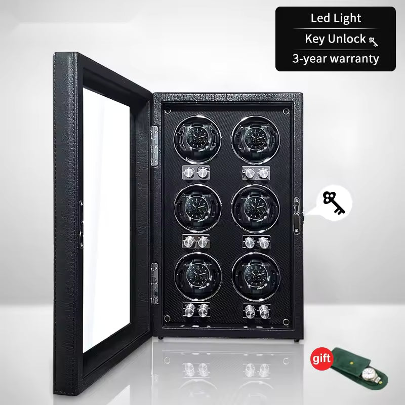 2/4/6 Slots High-End Automatic Watch Winder - Luxury Watch Box with Mabuchi Motor
