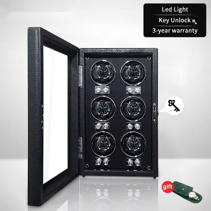 2/4/6 Slots High-End Automatic Watch Winder - Luxury Watch Box with Mabuchi Motor