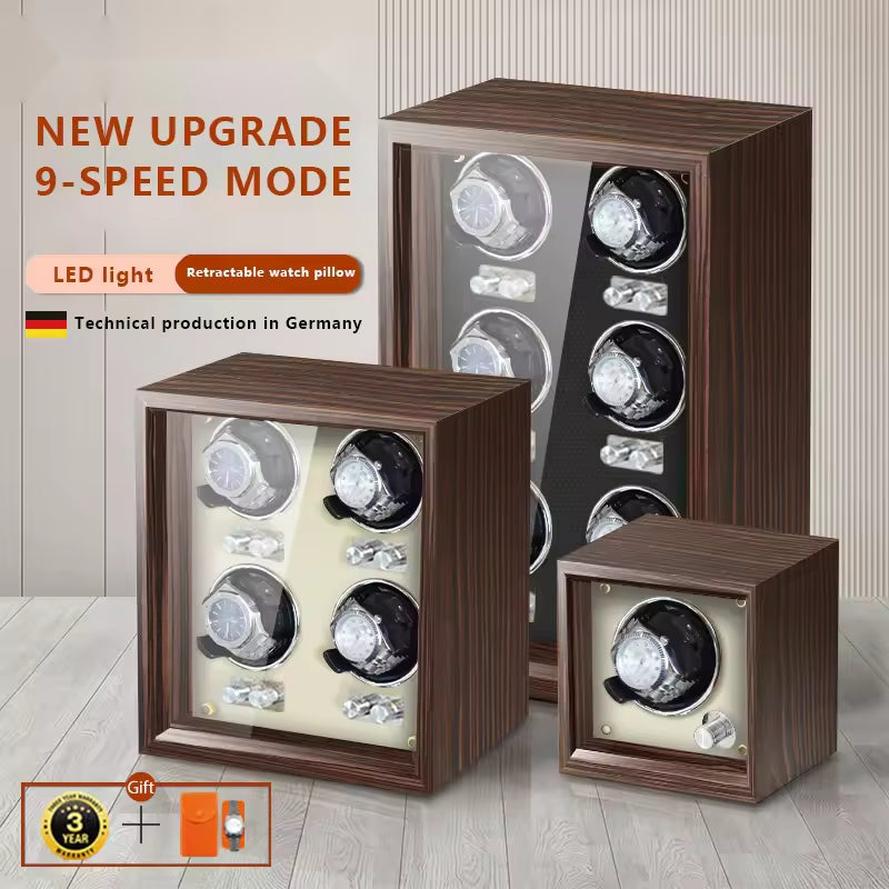 1/2/4/6-Slot Automatic Watch Winder Mabuchi Motor Quiet Motor