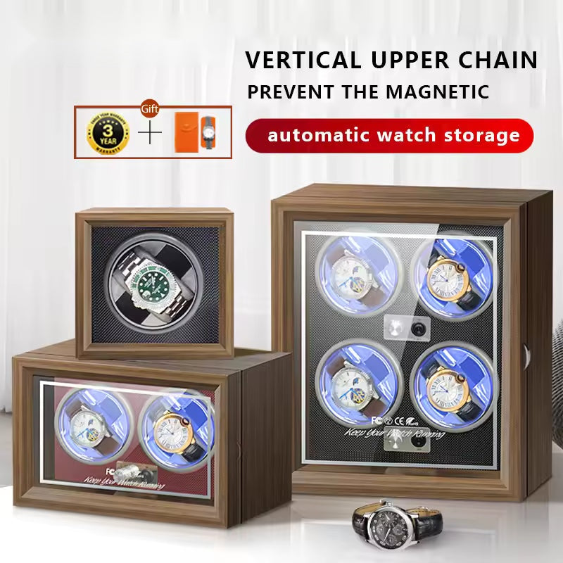 1/2/4/6-Slot Automatic Watch Winder Mabuchi Motor Quiet Motor