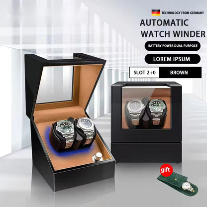 2-Slot Automatic Watch Winder Mabuchi Motor Quiet Motor