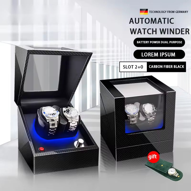 2-Slot Automatic Watch Winder Mabuchi Motor Quiet Motor