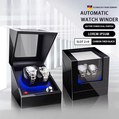 2-Slot Automatic Watch Winder Mabuchi Motor Quiet Motor