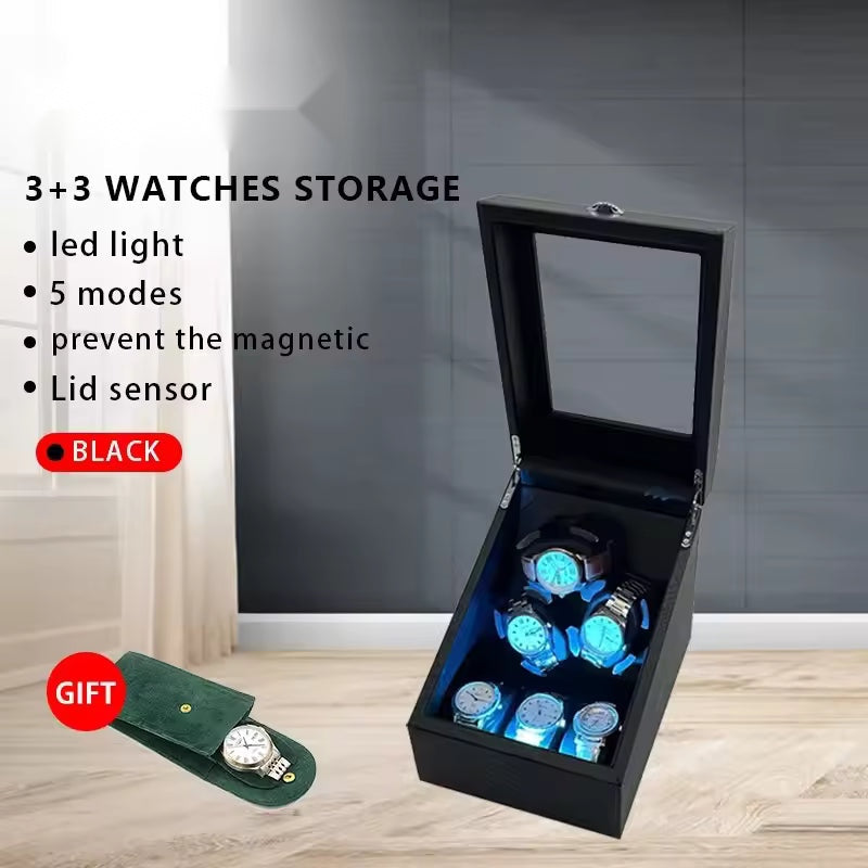 1/2/3/4/6 Slots High-End Automatic Watch Winder - Watch Box with Mabuchi Motor