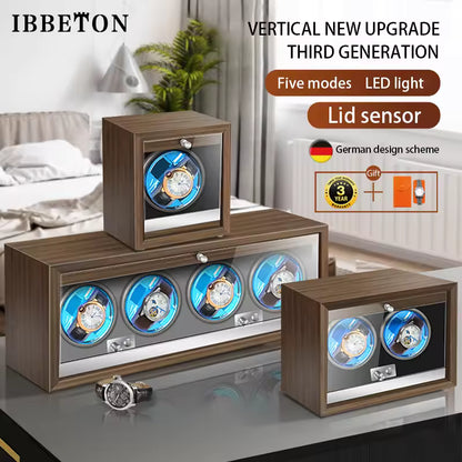 1/2/3/4/6 Slots High-End Automatic Watch Winder - Watch Box with Mabuchi Motor