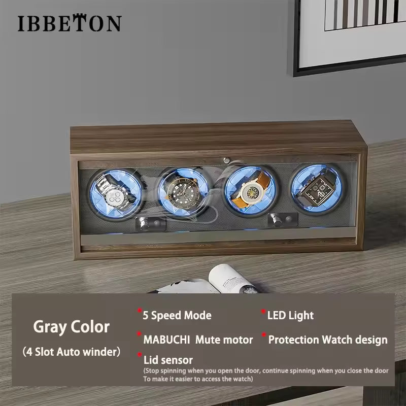 1/2/3/4/6 Slots High-End Automatic Watch Winder - Watch Box with Mabuchi Motor