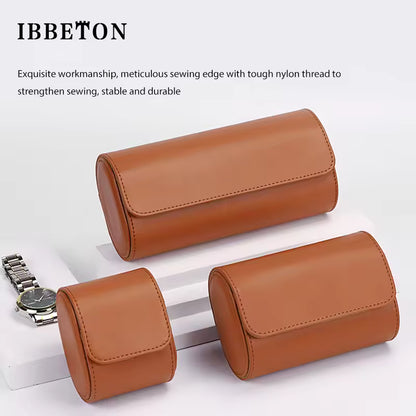 1/2/3 Slots Luxury Leather Watch Roll Case - Portable Travel Watch Organizer Gift for Men