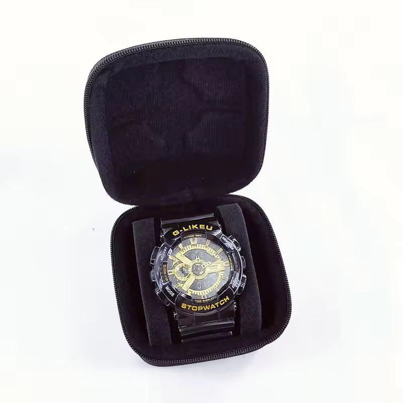 1/2/3 Slots Watch Case with Zipper - Portable Watch Storage