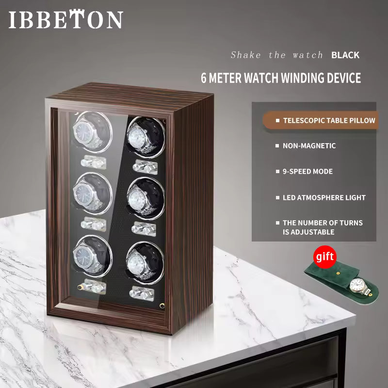 1/2/4/6 Slots Luxury Automatic Watch Winder - Watch Box with Mabuchi Mute Motor