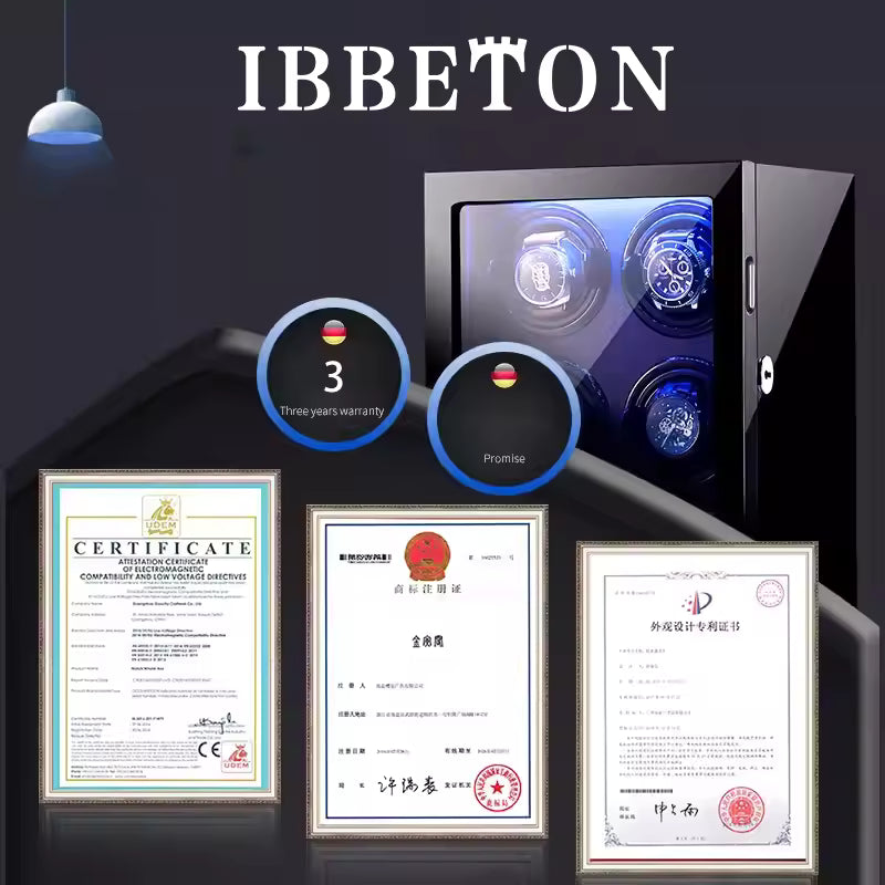 1/2/4 Slots Automatic Watch Winder - Anti-Magnetic Watch Box with Quiet Japanese Motor