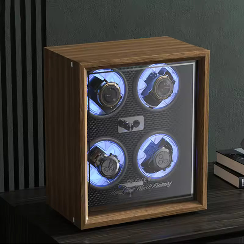 1/2/4 Slots Automatic Watch Winder - Anti-Magnetic Watch Box with Quiet Japanese Motor