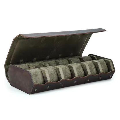 12/16/20 Slots Genuine Leather Watch Box - Luxury Watch Organizer Gift for Men