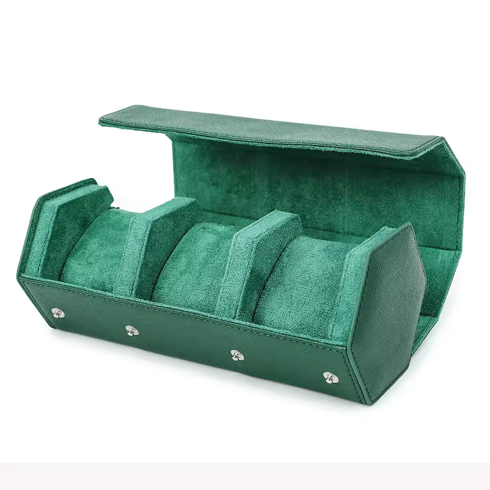 Saffiano Leather 2/3/4/6/8-Slot Hexagonal Watch Roll – product view 8