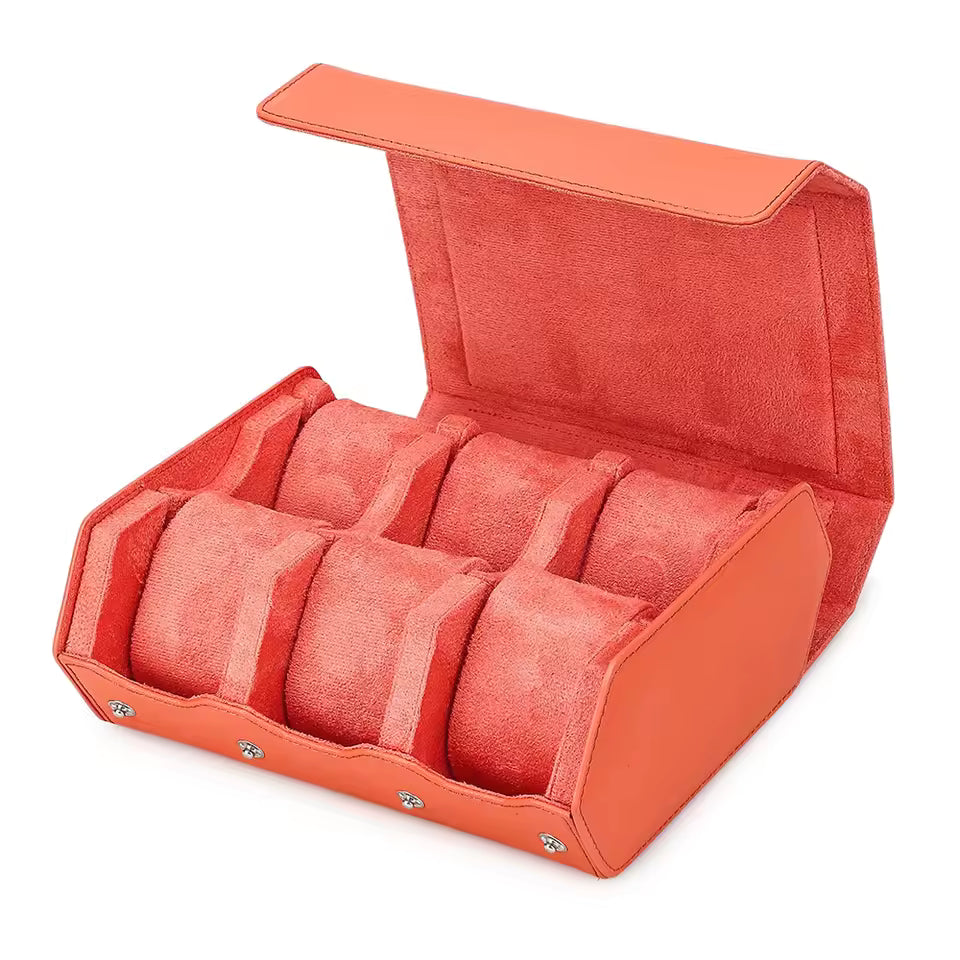 Saffiano Leather 2/3/4/6/8-Slot Hexagonal Watch Roll – product view 16