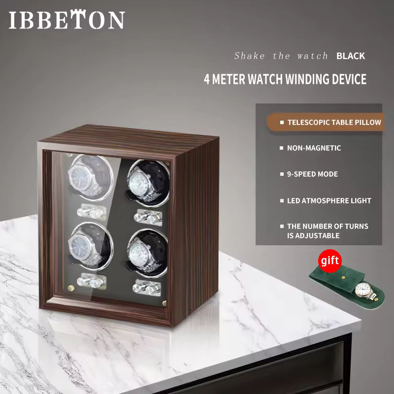 2/4/6 Slots High-End Automatic Watch Winder - Luxury Watch Box with Mabuchi Motor
