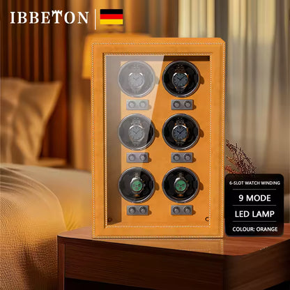 2/4/6 Slots Luxury Leather Watch Winder - High-End Watch Box with Mabuchi Silent Motor