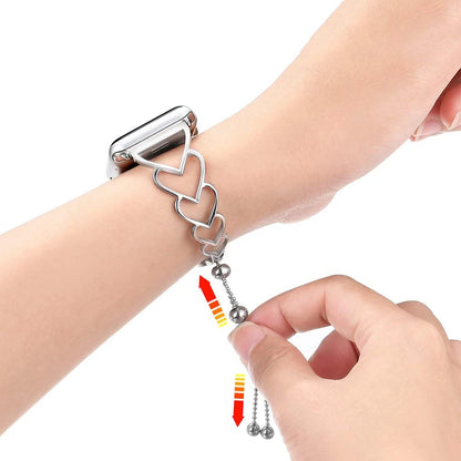 Heart Shaped Metal Bracelet for Apple Watch Band iWatch Series Ultra/9/8/7/6/5/4/10/SE