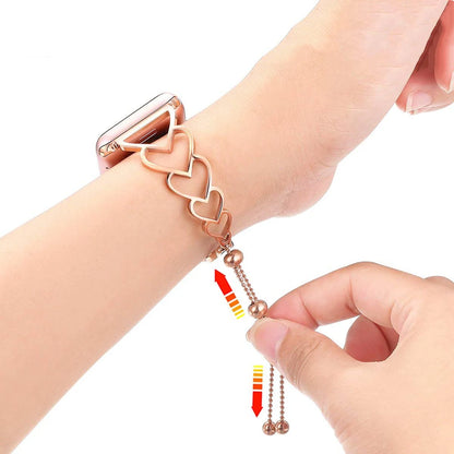 Heart Shaped Metal Bracelet for Apple Watch Band iWatch Series Ultra/9/8/7/6/5/4/10/SE
