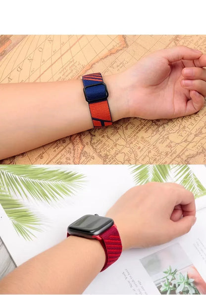 Adjustable Nylon Strap for Apple Watch Band iWatch Series Ultra/11/10/9/8/7/6/5/4/SE