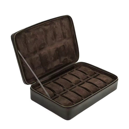 8/10/12 Slots Vintage Leather Watch Box - Travel Organizer Gift for Men & Women