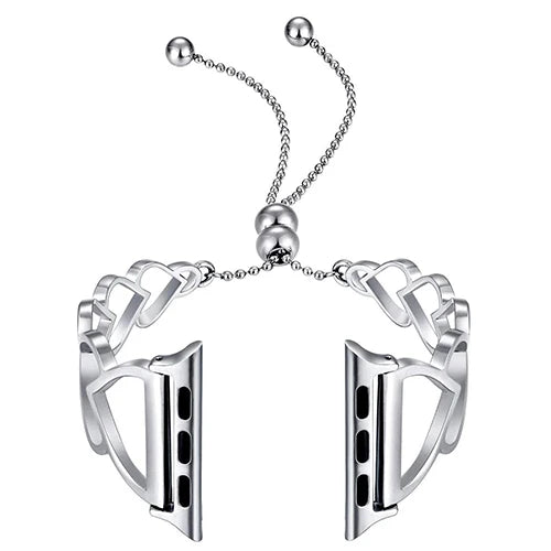 Heart Shaped Metal Bracelet for Apple Watch Band iWatch Series Ultra/9/8/7/6/5/4/10/SE