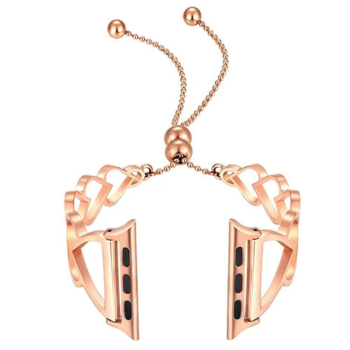 Heart Shaped Metal Bracelet for Apple Watch Band iWatch Series Ultra/9/8/7/6/5/4/10/SE